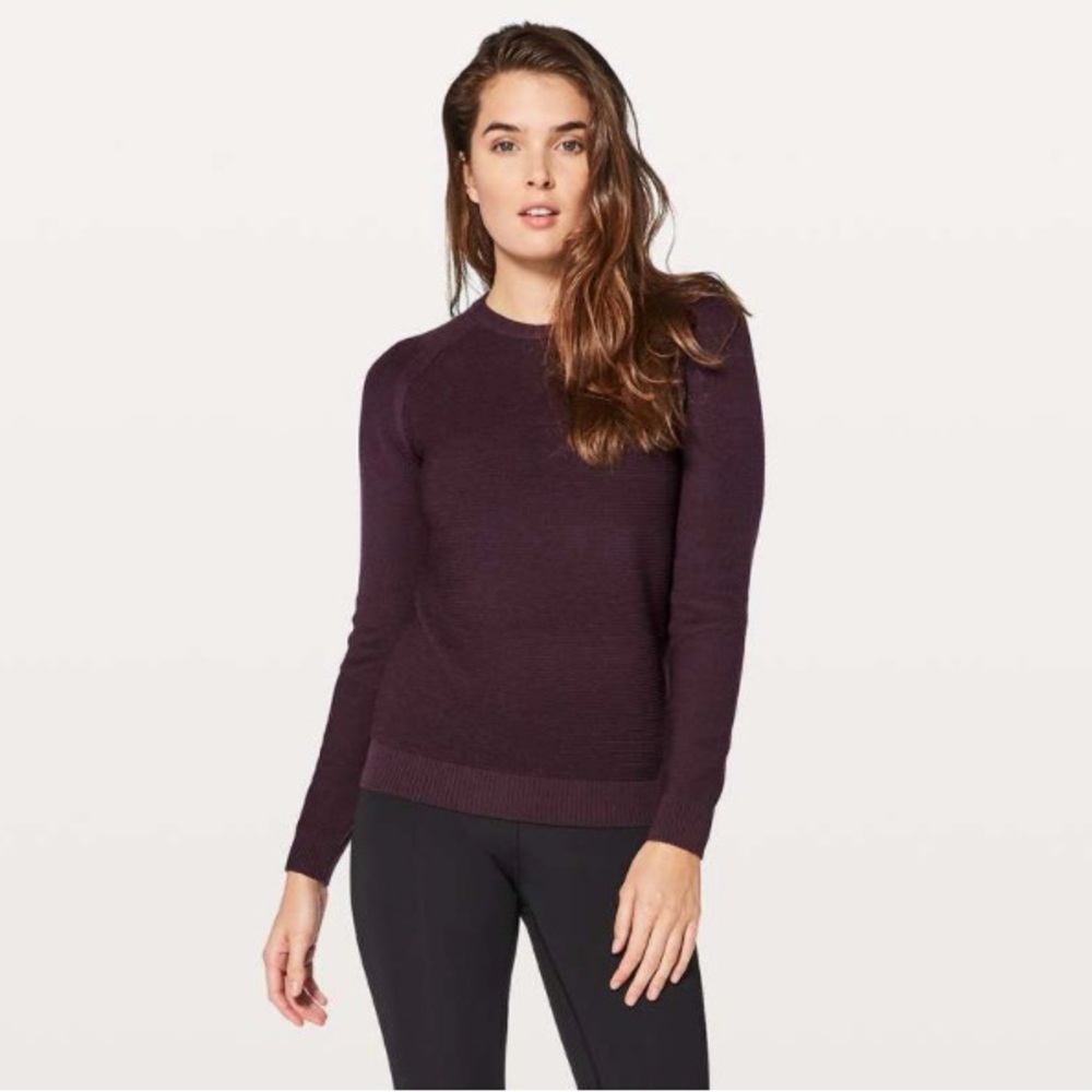 Lululemon Simply Wool Sweater (Black Cherry) - Size 4